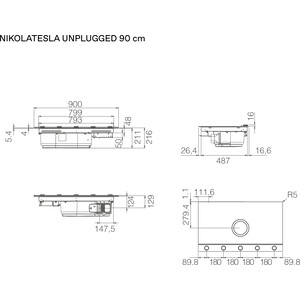 Электрическая варочная панель Elica NIKOLATESLA UNPLUGGED EVO BL/A/90