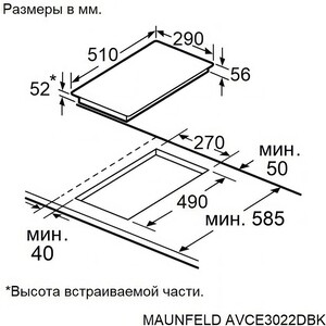 Электрическая варочная панель MAUNFELD AVCE3022DBK
