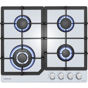 Газовая варочная панель Meferi MGH604WH GLASS COMFORT
