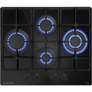 Газовая варочная панель Meferi MGH604BK GLASS ULTRA