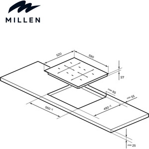 Индукционная варочная панель MILLEN MIH 602 BL