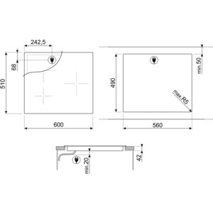 Электрическая варочная панель Smeg SE363ETB