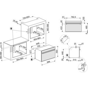 Электрический духовой шкаф Smeg SFP9302TX