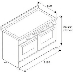 Комбинированная плита Bertazzoni MAS126G2EXT