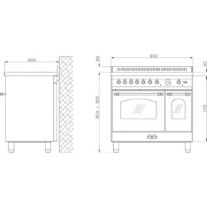 Комбинированная плита Lofra RNMD96MFTE