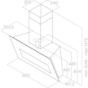 Вытяжка Elica BLOOM-S DEKT/A/85