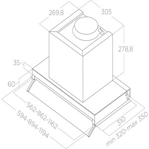 Вытяжка встраиваемая Elica BOXIN ADV DRY @ IX/A/60