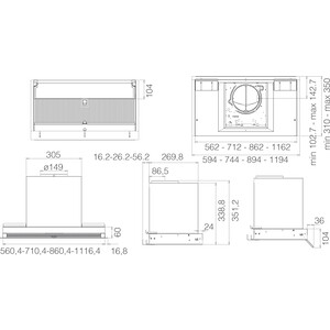 Вытяжка встраиваемая Elica BOXIN ADV DRY @ IX/A/60