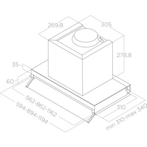 Вытяжка встраиваемая Elica BOXIN ADVANCE @ IX/A/90