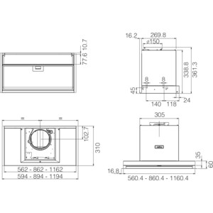 Вытяжка встраиваемая Elica BOXIN ADVANCE @ IX/A/90