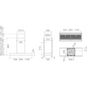 Вытяжка Elica HAIKU DRY ISL @ BLRO/A/90x32
