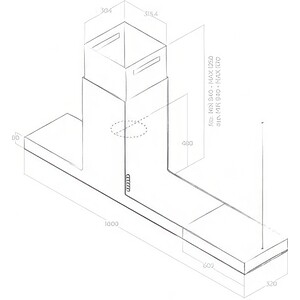 Вытяжка Elica HAIKU ISLAND BL/A/120