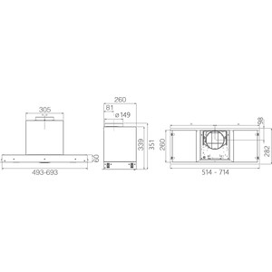 Вытяжка встраиваемая Elica HIDDEN ADV PLUS @ IX/A/72