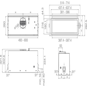 Вытяжка встраиваемая Elica LANE BL MAT/A/72