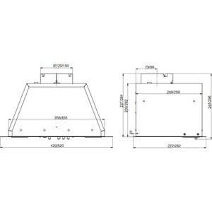 Вытяжка встраиваемая Elikor BOX 52П-700 белый