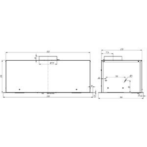 Вытяжка встраиваемая Elikor Cube 60П-650 белый