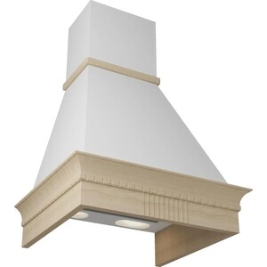 Вытяжка встраиваемая Elikor Даниела 60П-650-П3Л белый муар/ясень неокрашенный