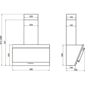 Вытяжка Elikor Сапфир 60П-430-К3Д черная