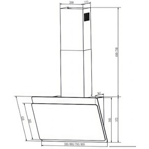 Вытяжка Faber TOCCO BK 50
