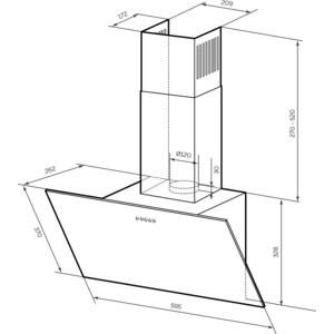 Вытяжка Lex MOZA 600 R1 BLACK