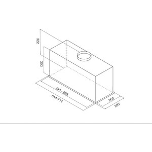 Вытяжка встраиваемая Jet Air PLANE LUX BL/A/52