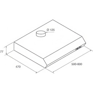 Вытяжка Jet Air SENTI LUX WH/F/60