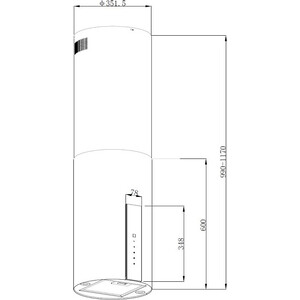 Вытяжка Korting KHA 35808 DW Cylinder
