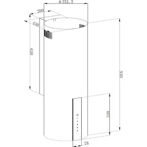 Вытяжка Korting KHC 35969 DX Cylinder