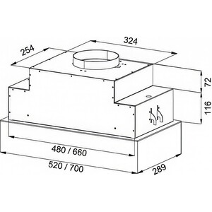 Вытяжка встраиваемая Korting KHI 6765 GN