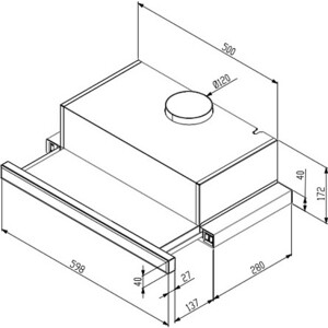 Вытяжка встраиваемая Korting KHP 6501 GN