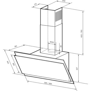 Вытяжка Lex FURIA 600 WHITE