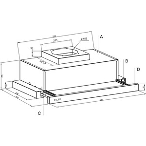Вытяжка встраиваемая Lex Hermes 600 White