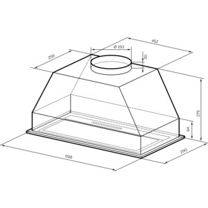 Вытяжка встраиваемая Lex HYPER 900 GS BL