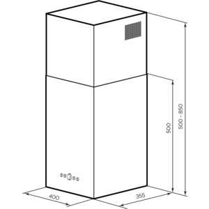 Вытяжка Lex MONO 400 WHITE