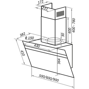 Вытяжка MAUNFELD Medway 60 белый/сатин