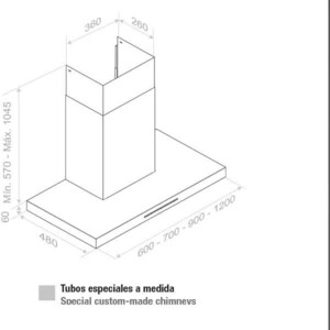 Вытяжка Pando P-825/60 INOX V.850 SEC