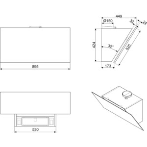 Вытяжка Smeg KV394MB