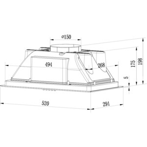 Вытяжка встраиваемая Weissgauff BOX 900 PB BL