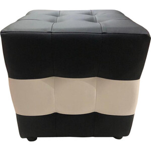 Пуф Мягкий офис Классик ромб черный-белый