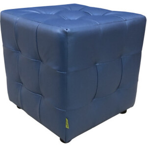 Пуф Мягкий офис Классик ромб синий перламутр