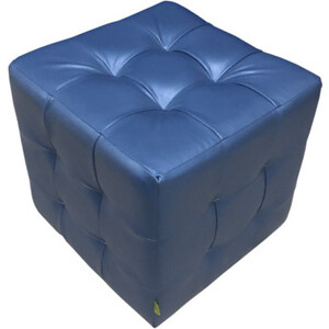 Пуф Мягкий офис Классик ромб синий перламутр