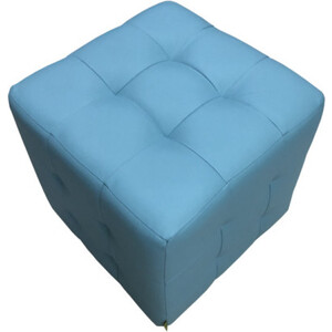 Пуф Мягкий офис Классик ромб голубой