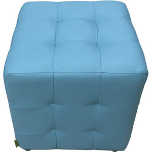 Пуф Мягкий офис Классик ромб голубой