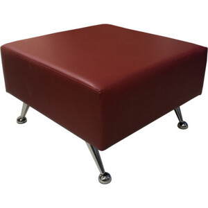 Пуф Мягкий офис Вайт темно-красная