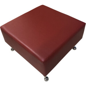 Пуф Мягкий офис Вайт темно-красная