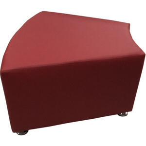 Пуф Мягкий офис Дуга одноместная красная