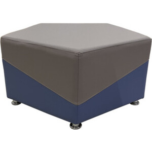 Пуф Мягкий офис Фригг серо-синий