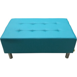 Банкетка Мягкий офис Классик с утяжками двухместная бирюзовая