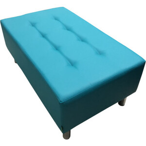 Банкетка Мягкий офис Классик с утяжками двухместная бирюзовая