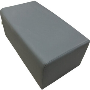 Банкетка Мягкий офис Параллелепипед одноместная светло-серая